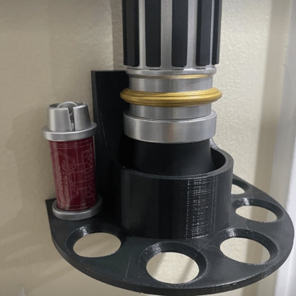 Lichtschwert Wandhalterung Savi's Werkstatt für 6 Kyber Kristall Behälter