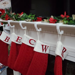 Solid Christmas Stocking Hook no Screws no Tape Hangs on Tables Mantels Book Shelfs Etc
