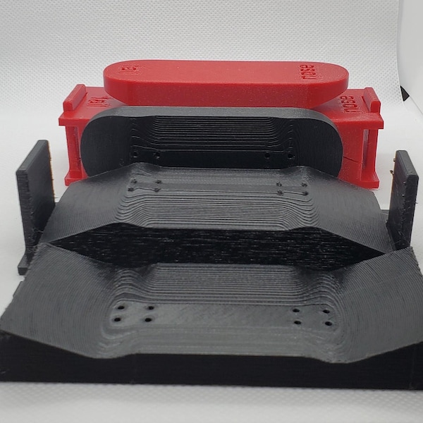 DIY Griffbrettform und -former 96 mm x 35 mm, 49 mm Radstand, 20 ° Kick, 3D-gedruckt