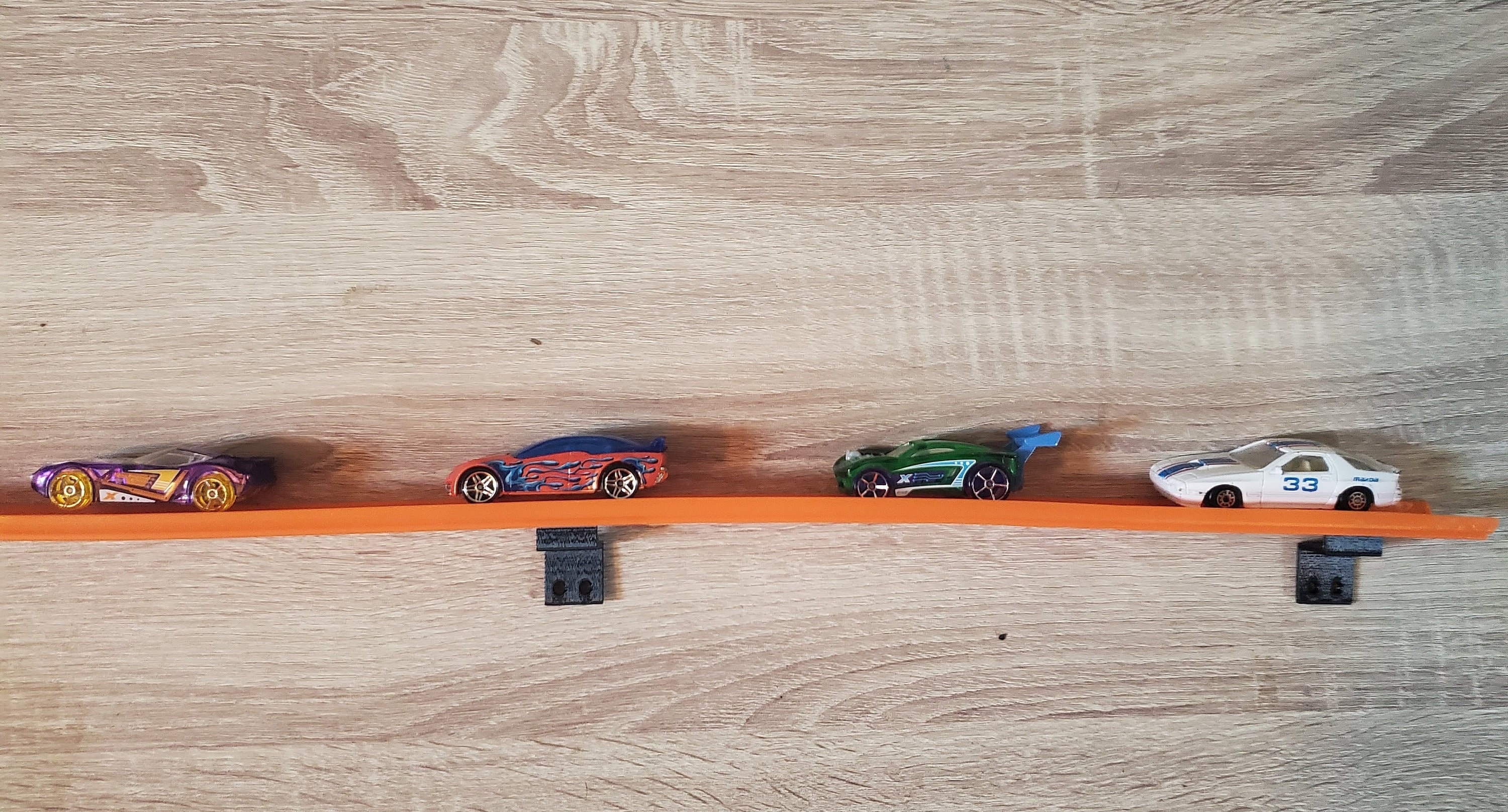 Wall Mounted Inside Turn Wall Mounted Track Compatible With Hot Wheels and  Matchbox Cars and Track 