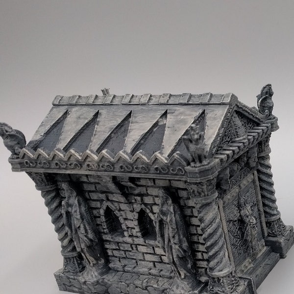 HO and N Scale Graveyard Crypt Tomb Mausoleum Grave White-Unpainted Tabletop Gaming Addition