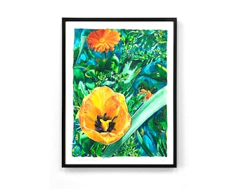 Art print garden flowers 40x30 | part of the Flower Series | #3 - Tulip | Gicléeprint on Photo Rag paper