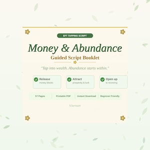 EFT Script for Money & Abundance | PDF Booklet | Guided Tapping for Wealth + Prosperity | Instant Download | Beginner Friendly | Manifesting