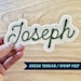 Name Patch With Cursive Script Font for Christmas Stocking | Handmade ...
