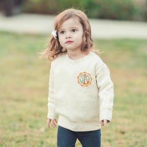 Kids SLO Sweatshirt: Retro Flower Patch, San Luis Obispo CA