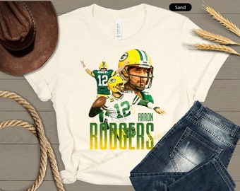 Unisex Aaron Rodgers Green Bay Packers Tee Personalized Gift For Him Funny Jets Sweatshirt New York Jets New York Football 90S Graphic