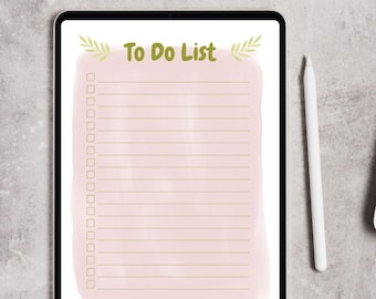 Modelo de lista de tarefas do Goodnotes, lista de tarefas digital, planejador digital, lista de tarefas, PDF, lista de tarefas para iPad