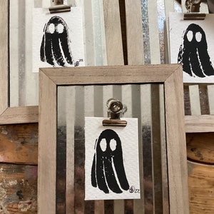 Mini Ghost Lino Print