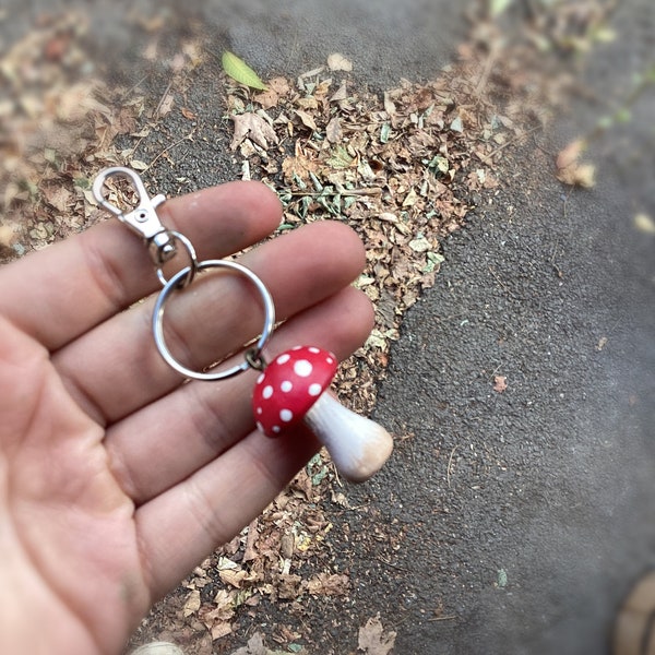 Mushroom Keychain Etsy