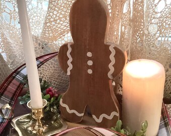 Wooden Gingerbread Man Decor