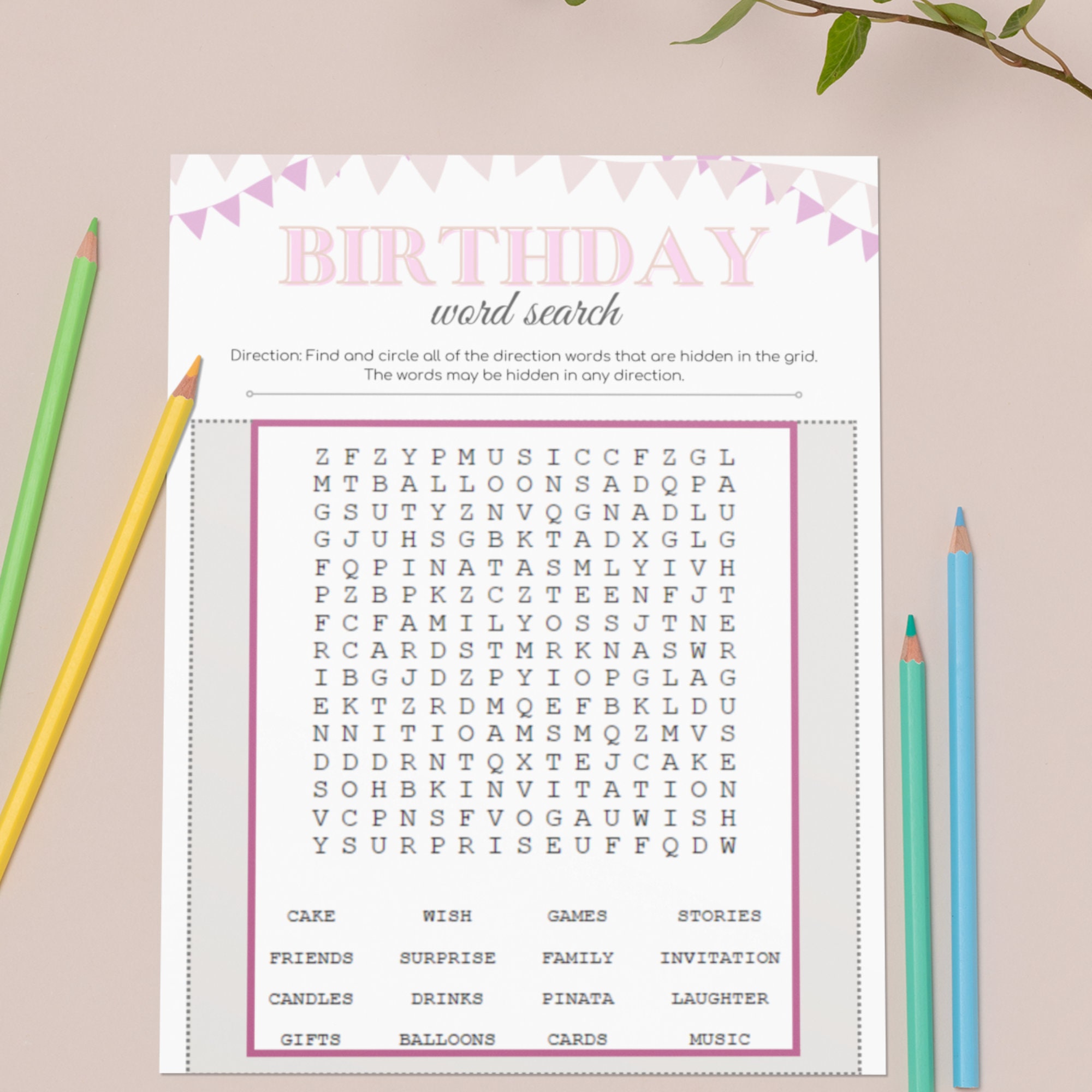 Printable Birthday Games for Her Birthday Party Game Bundle Instant