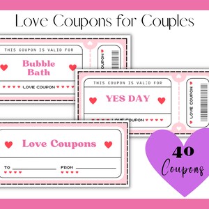 Love Coupons, Valentines Day Gift for Him, Boyfriend Gift, Love Coupons For Him, Coupon Book for him, Naughty Coupons Printable