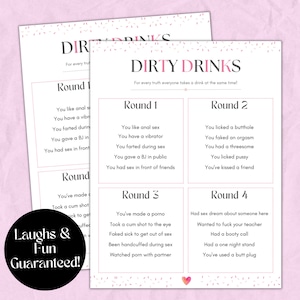 Dirty Drink If, Zoom Drinking Games, Fun Game for Adults, Girl's Night Game, Ladies Party Game, Virtual Party Game
