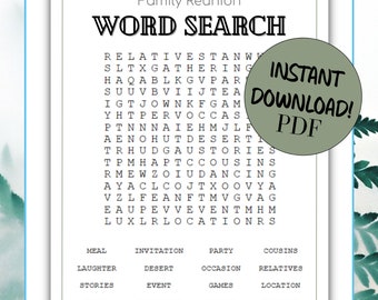 Family Reunion Icebreaker, Family Reunion Game, Printable Family Reunion Game, Simple Family Reunion Game, Family Reunion Ideas
