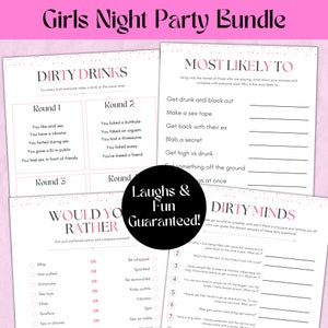 Girls Night Games Bundle, Virtual Game Night, Virtual Girls Night, Girls Night Game Pack, Ladies Night Games, Dirty Games for Adults