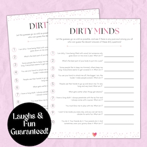 Dirty Minds, Ladies Night Party Games, Ladies Night Games, Games for Women, Funny Adult Games, Girls Night Games