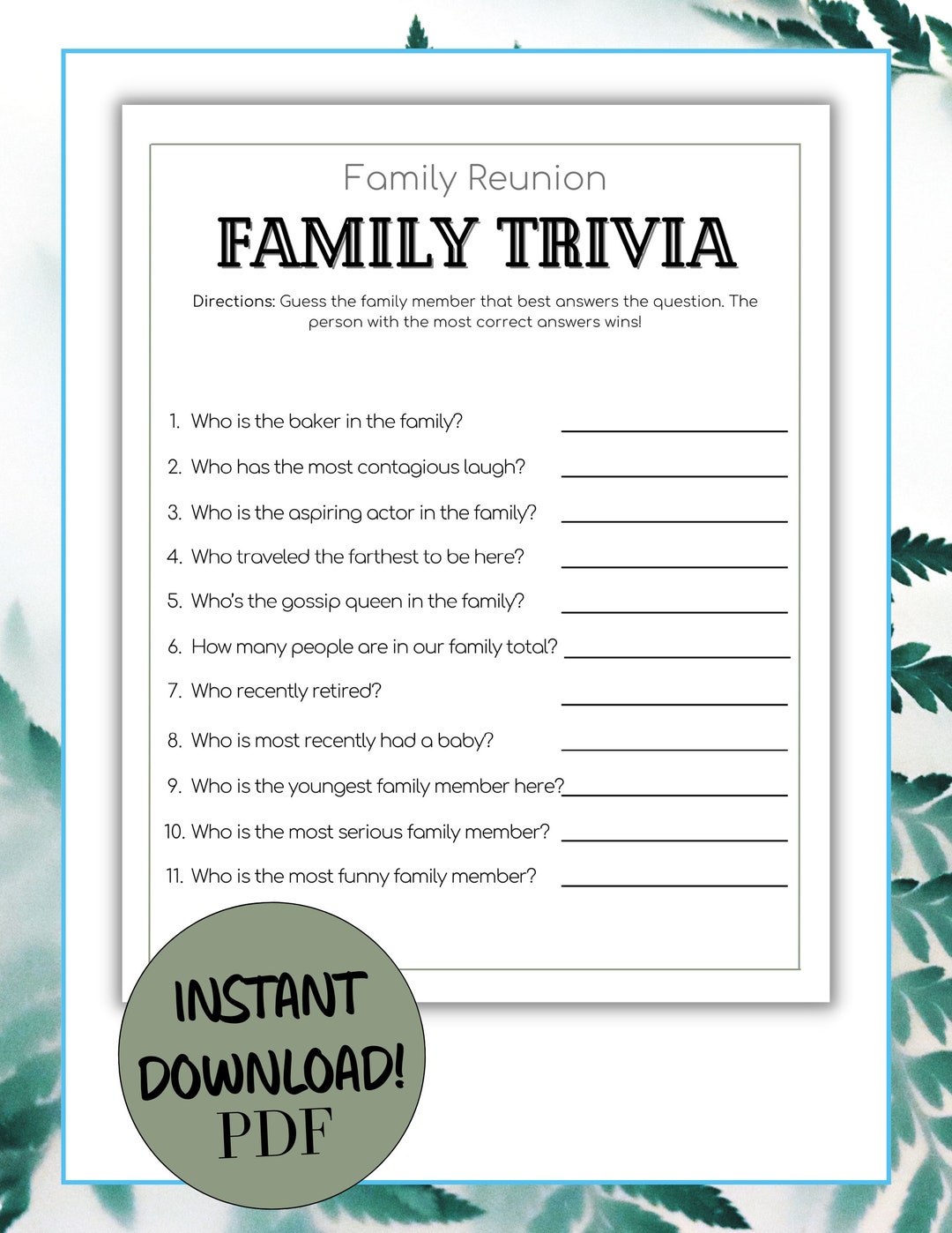 Family Trivia Game Family Reunion Icebreaker Family Reunion Game family-trivia-game-family-reunion-icebreaker-family-reunion-game