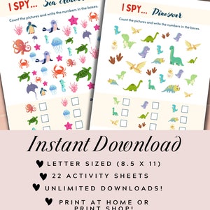 I Spy Printable Activity Sheets, I Spy for Kids, I Spy Printables, I Spy Game, Games for Kids, Printable Activities for Kids, I Spy Game