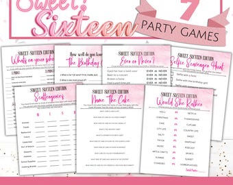 Teenager Birthday Games, Teenager Birthday Party Games Bundle, Teen Girl Birthday Games, Teen Birthday Entertainment, Sweet 16 Games