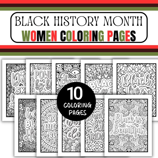 Black History Coloring Page, International Women's Day Games, Women's History Month Activities, Historical Women Game, Women's History Month