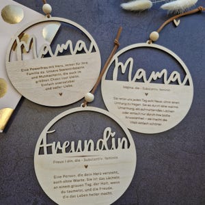 Peronalisiertes Holzschild l Muttertag l Danke Mama l Geschenk für Mama l Geschenkkarte l Holzschild Mama l Anhänger Mama l Geschenk Mama