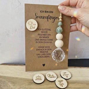 Persönliches Geschenk beste Freundin – Sonnenfänger mit Kristall & Gravur | Dankeschön, Abschied, Weihnachten