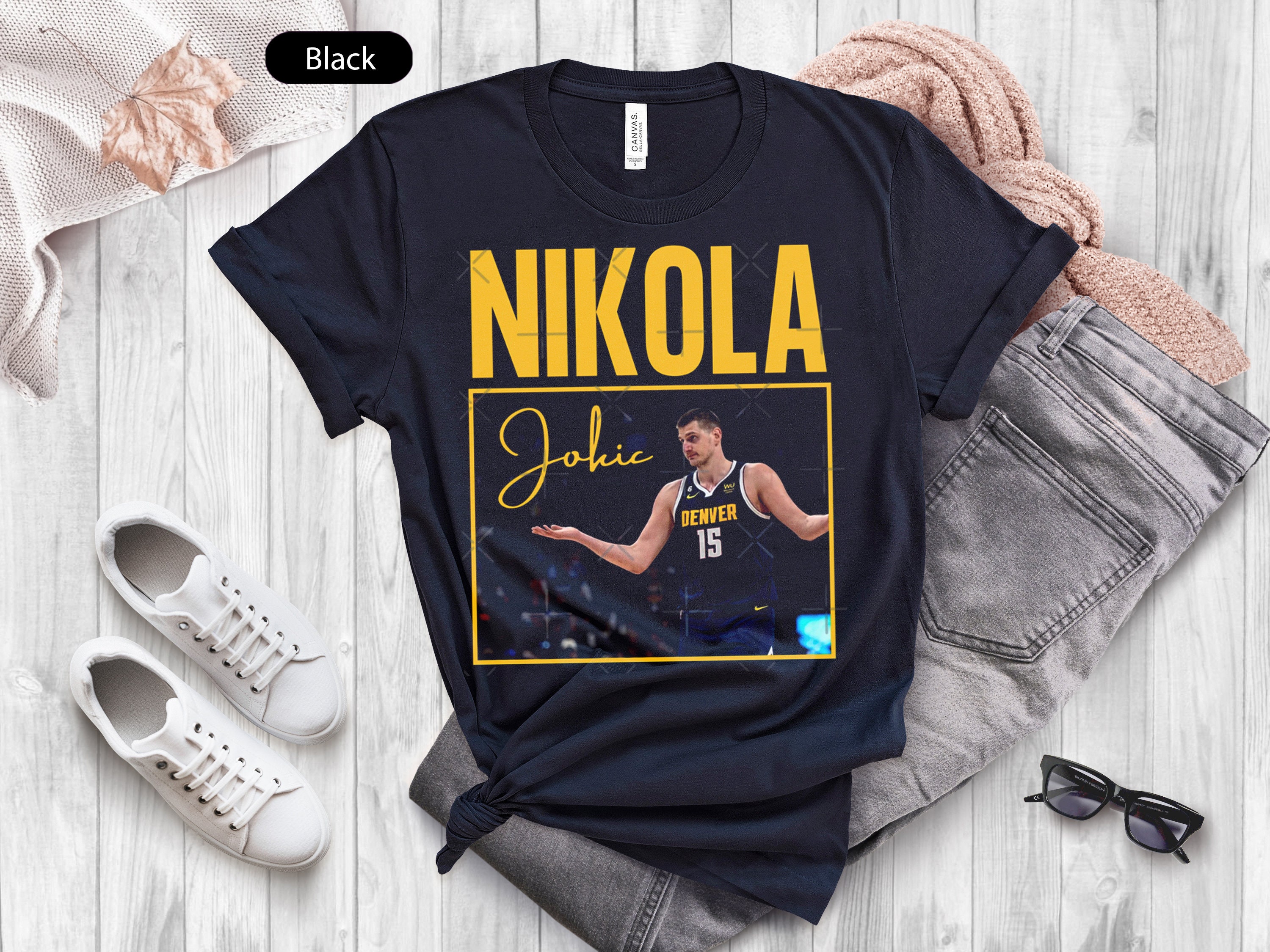 Nikola Jokic T-Shirt, Denver Nuggets Nba Classic 90s Graphic Tee