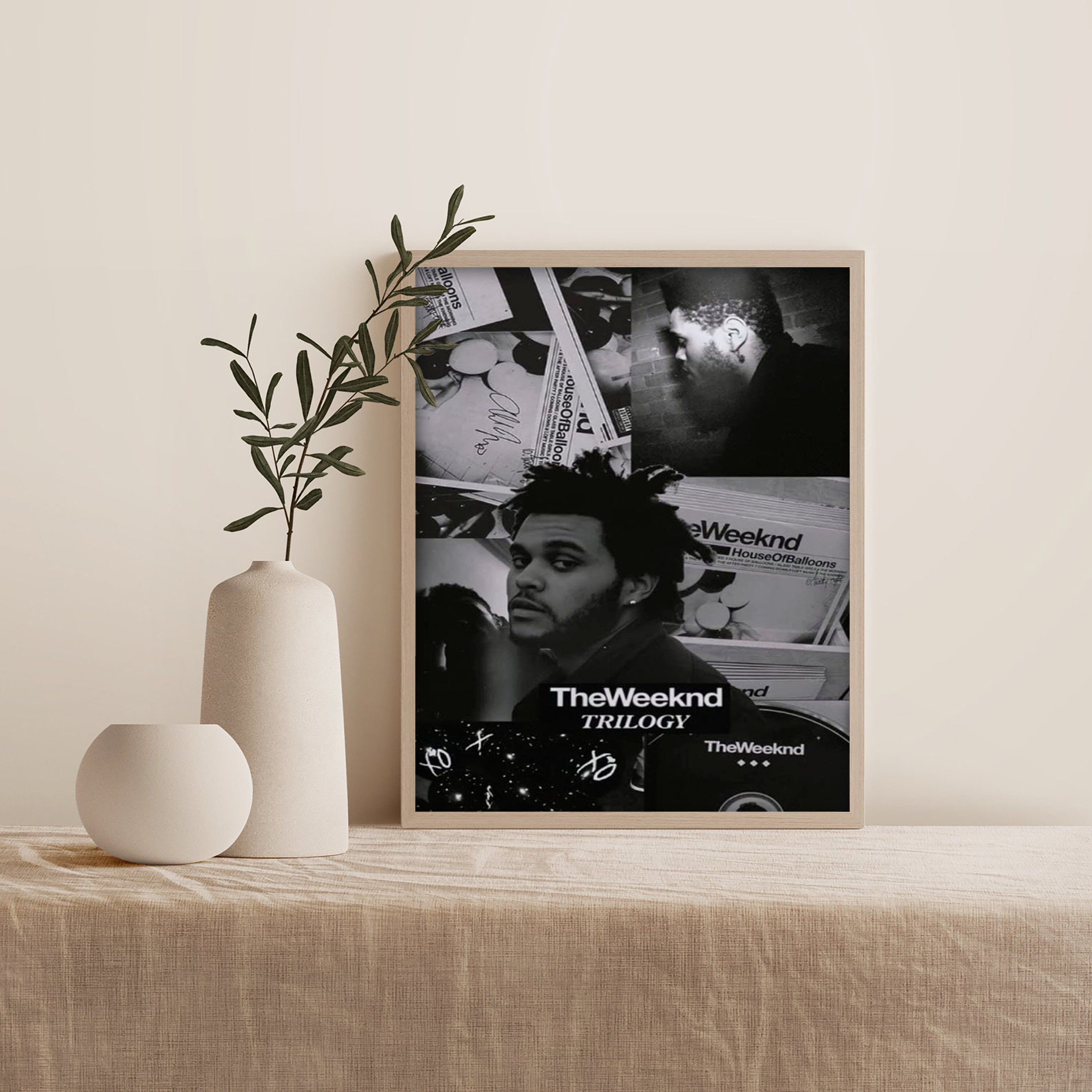Alone Again The Weeknd Album Art Book Canvas Print Vintage Graphic Music  Gifts Fan Poster