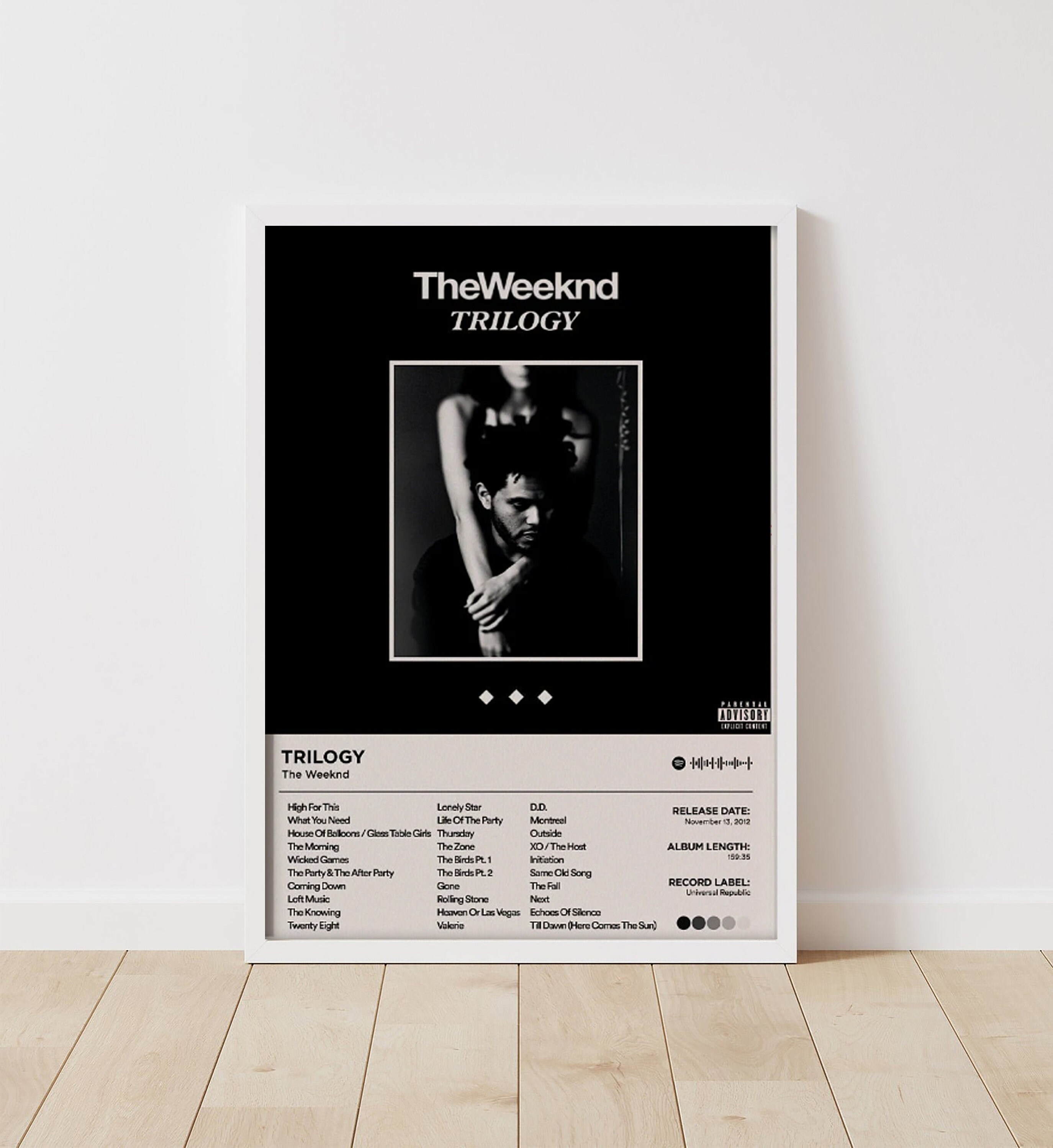Album Cover Poster The Weeknd Poster Framed Poster 8x10 The Weeknd Album  Cover