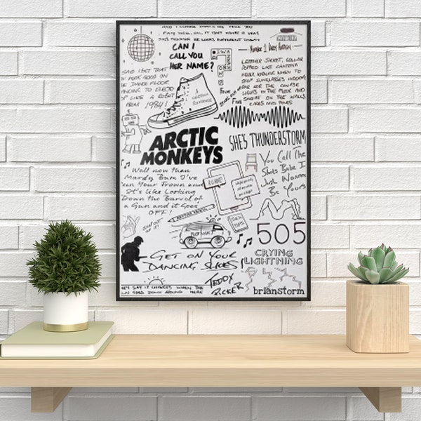 Retro Arctic Monkeys AM Aesthetic Poster - Modern Pop Art Print - Vintage Music Wall Decor, Music Poster, Music Home Room Decor Wall Art