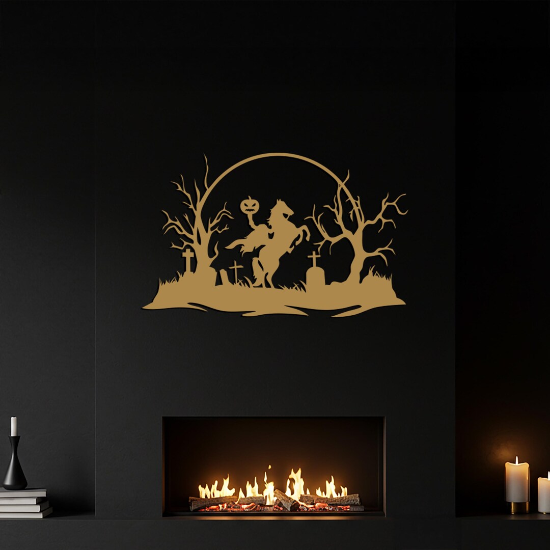 Halloween Wall Art. Spooky Ghost,pumpkin Halloween Decor, Metal Wall ...