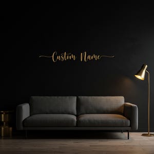 Custom Name Metal Wall Art, Personalized Gifts, Family Name Sign, Script Wall Decor, Fireplace Decor, Wedding Gift, Custom Wall Sign