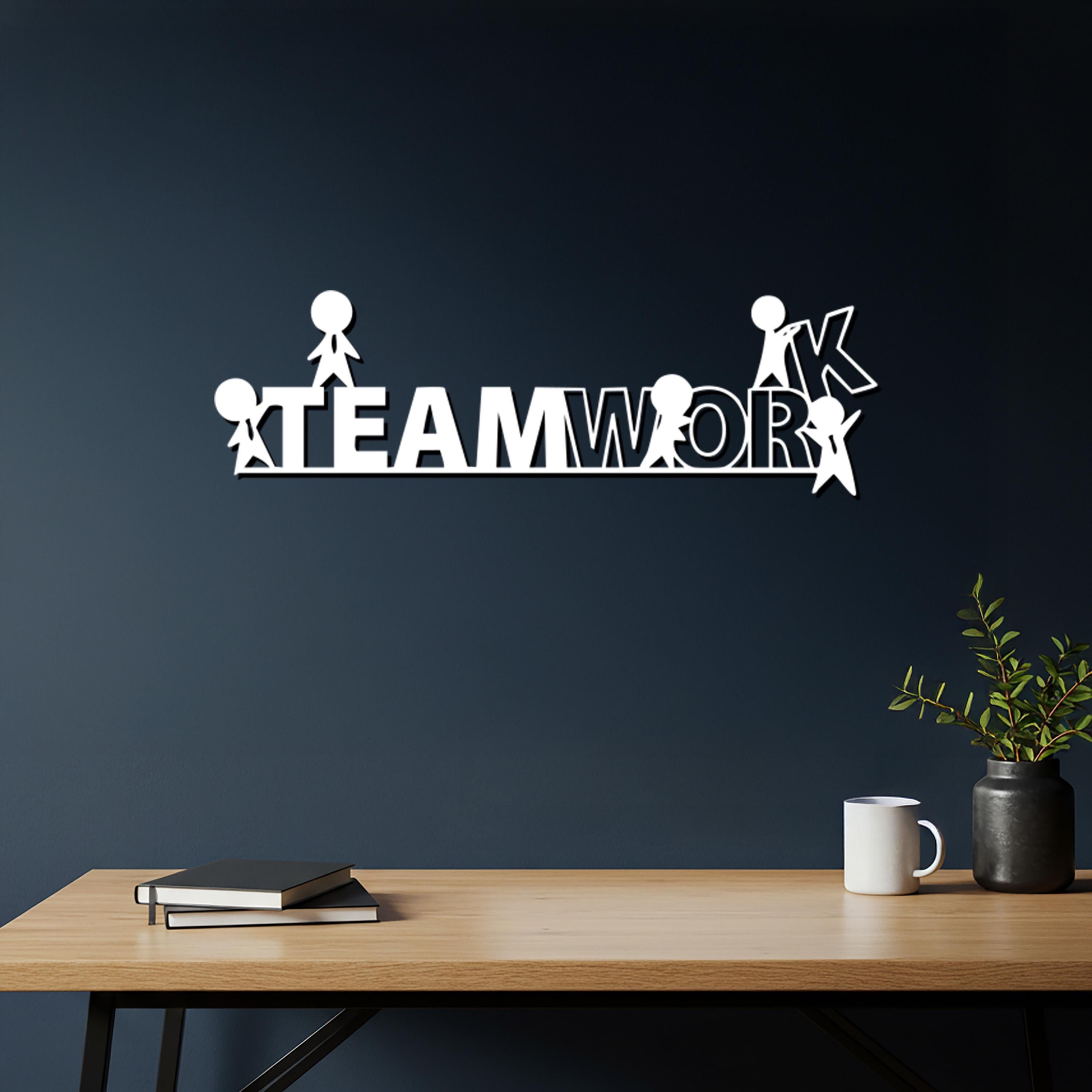 Teamwork Metal Teamwork Metal Art, Office Wall Art, Metal Wall Sign, Inspirational Art ...