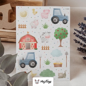 Bauernhof Aufkleber - Sticker Sheet | Bullet Journal Scrapbook Planer Geschenk Aufkleber Mitgebsel Geburtstag Geschenk