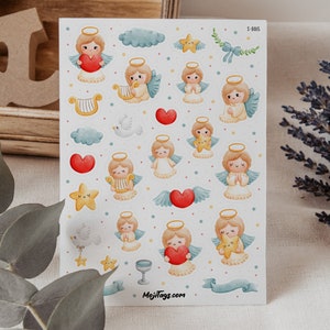 Engel Aufkleber - Sticker Sheet | Bullet Journal Scrapbook Planer Sticker Geschenk Stickerbogen