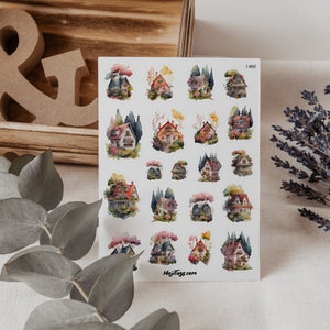 Tuinhuisjes stickervel | Bullet Journal Stickers, Scrapbook Stickers, Planner Stickers, Cadeaustickers, Stickervel