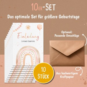 YSTEP Regenbogen-Geburtstagseinladungen – 20 Karten Mit Umschlägen, 10,2x15,2 Cm, Zum Ausfüllen Für Mädchen-Partys