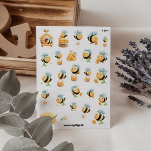 Bee Sticker Sheet | Bullet Journal Stickers, Scrapbook Stickers, Planner Stickers, Gift, Stickers
