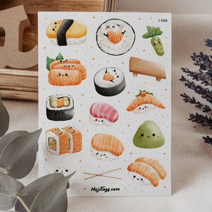 Sushi Aufkleber - Sticker Sheet - Bullet Journal Planer Scrapbooking Geschenk