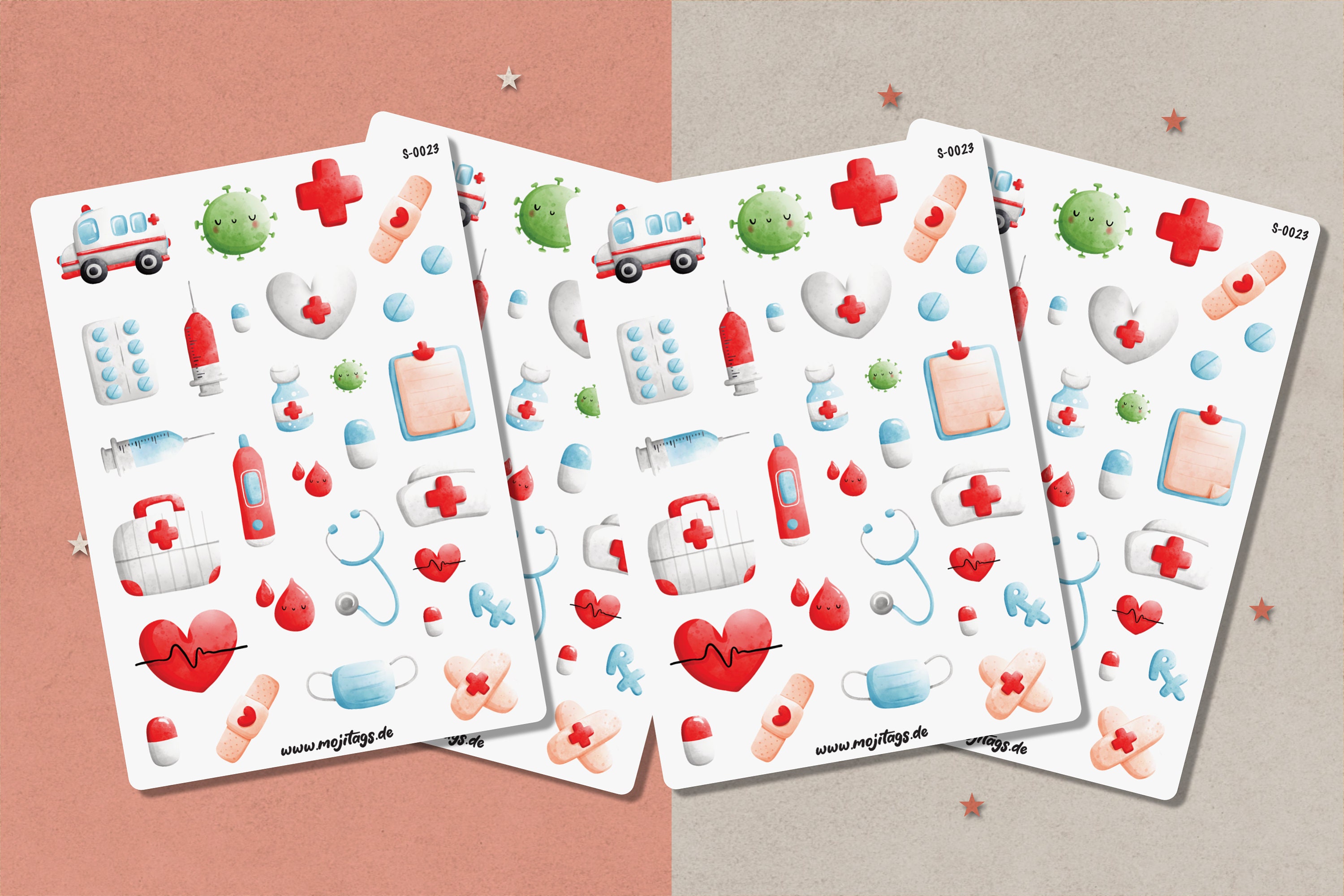 Health Sticker Set | Bullet Journal Stickers, Scrapbook Stickers ...