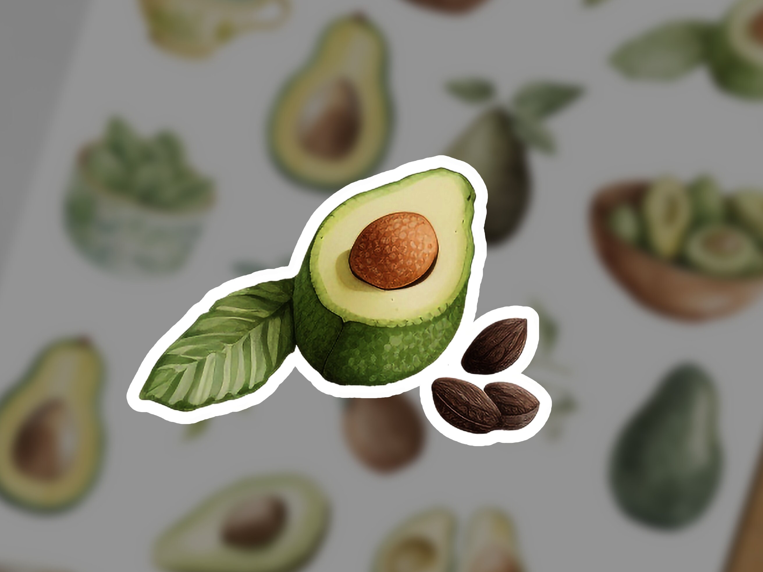 Avocado Sticker Sheet | Bullet Journal Stickers, Scrapbook Stickers ...