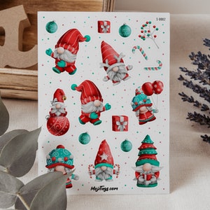 Christmas Gnome Sticker Sheet Vol. 2 | 17 stickers | Gifts | Decoration | Bullet Journal | Scrapbook | Planner | Christmas | sticker