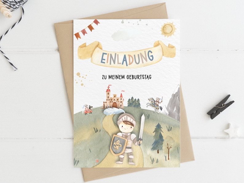 Ritter Einladungskarten Kindergeburtstag | DIN A6 | Partyeinladungen ... Ritter Einladungskarten Kindergeburtstag | DIN A6 | Partyeinladungen ...