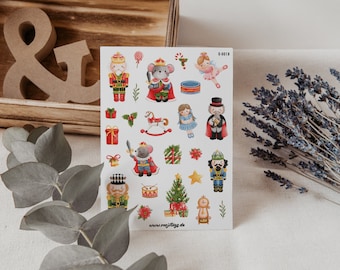 Nussknacker Weihnachts Sticker Sheet | Bullet Journal Sticker, Scrapbook Sticker, Planer Sticker, Geschenk, Aufkleber