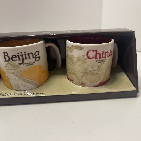 Starbucks Coffee Beijing/China Demitasse 2X 3oz City Icon Mini NIEUW