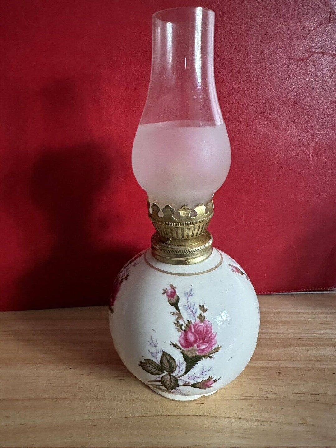 Vintage Chadwick Porcelain Oil Lamp Made in Japan Moss Etsy