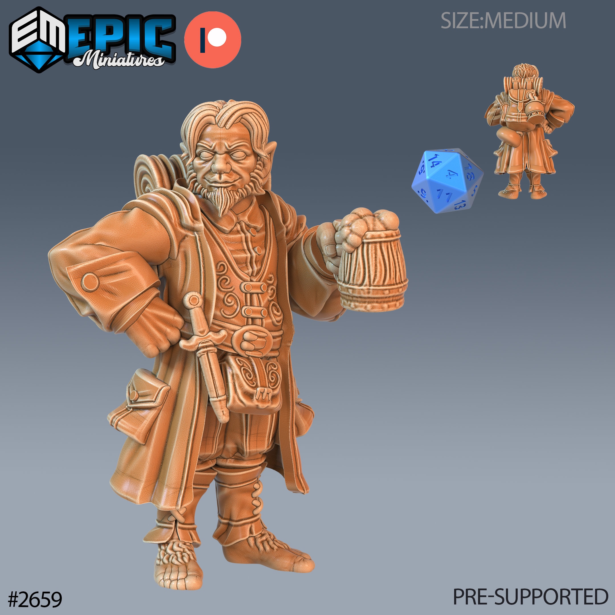 Halfling Adventurer - Epic Miniatures | Medium - Etsy