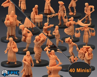 Mega NPC Villager Collection - Epic Miniatures