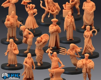 NPC Villagers #2 - Epic Miniatures | Medium