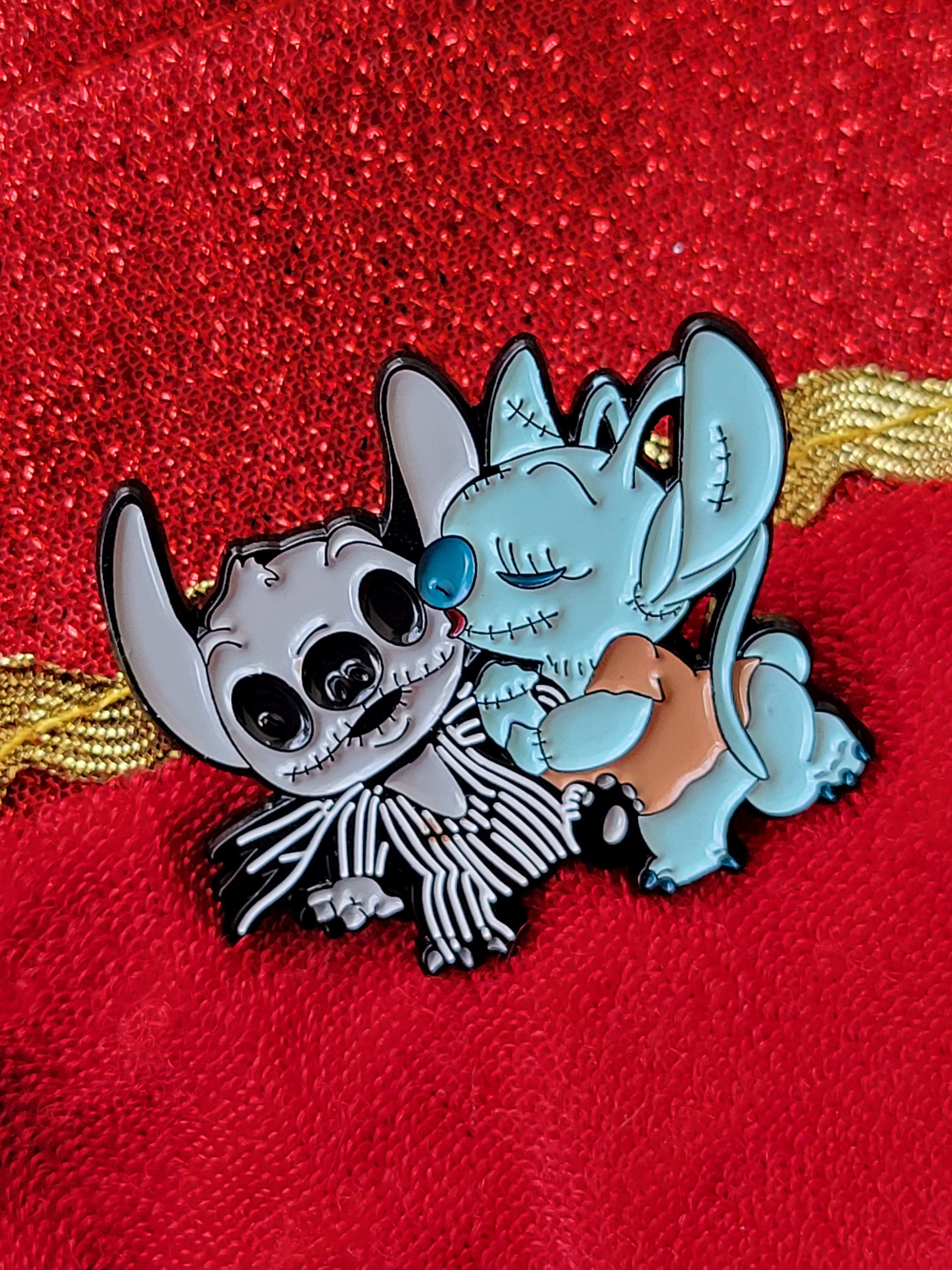 Stitch & Angel Costume Jack Skellington Sally Embroidered Sweatshirt -  Brook Prime